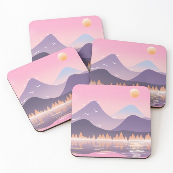 Item preview, Serene Pastel Mountain Lake designed and sold by CosmicHollow.