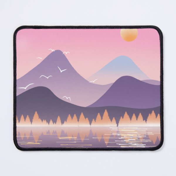 Item preview, Serene Pastel Mountain Lake designed and sold by CosmicHollow.