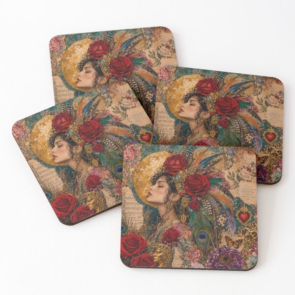 Item preview, Feather and Roses Collage designed and sold by Tau Tia L Douglass.