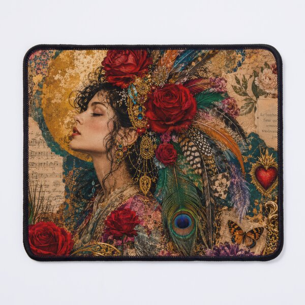 Item preview, Feather and Roses Collage designed and sold by Tau Tia L Douglass.