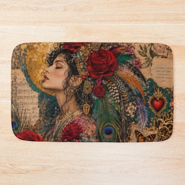 Item preview, Feather and Roses Collage designed and sold by Tau Tia L Douglass.