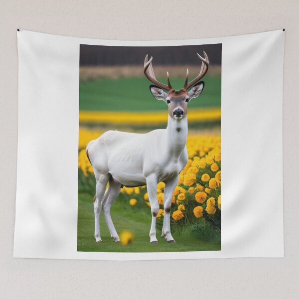 Item preview, Art - The White Stag, Mythological creature and symbol of purity designed and sold by World-Pets.