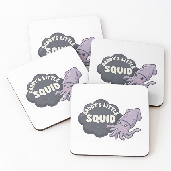 Item preview, Daddy's Little Squid Kawaii Ink Cloud Funny Sticker designed and sold by VectorForge.