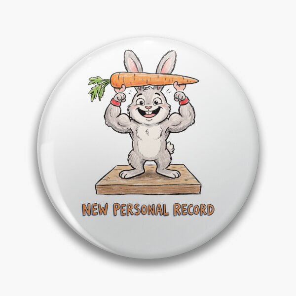 Item preview, New Personal Record Funny Buff Rabbit Gym Meme designed and sold by TaiwanMemory.