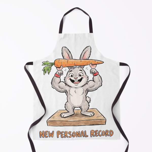 Item preview, New Personal Record Funny Buff Rabbit Gym Meme designed and sold by TaiwanMemory.