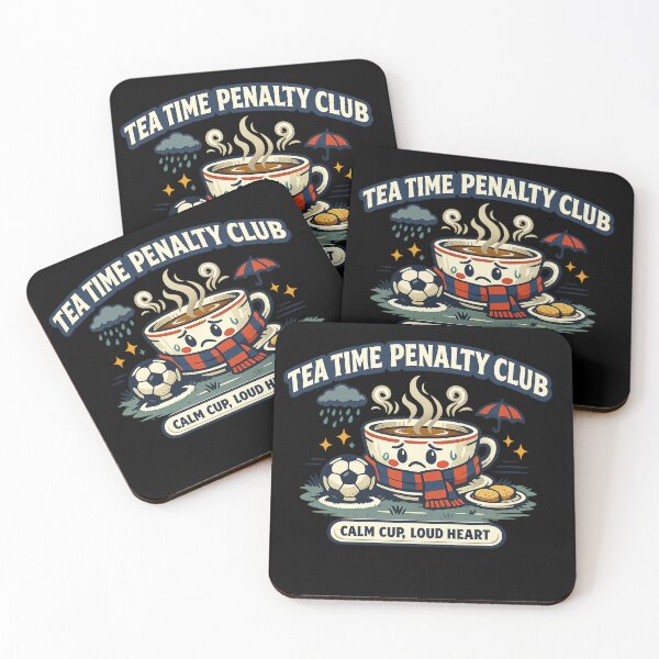 Item preview, Tea Time Penalty Club Funny English Football Fan Design designed and sold by Concrete Coffee Studio.