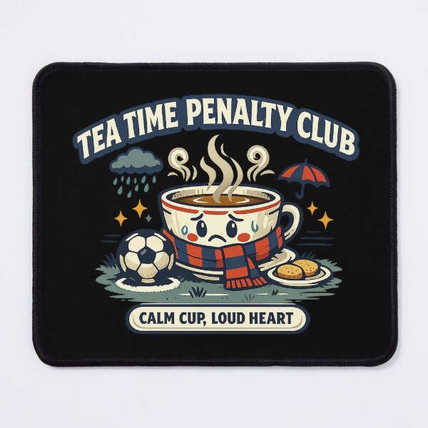 Item preview, Tea Time Penalty Club Funny English Football Fan Design designed and sold by Concrete Coffee Studio.