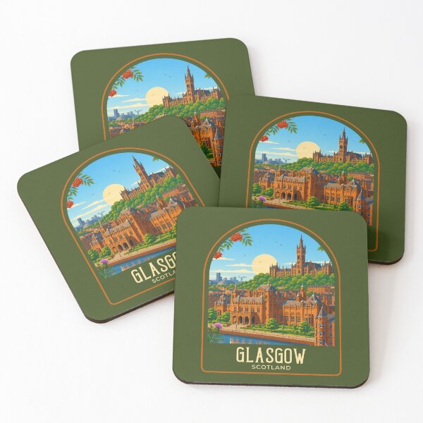 Artikelvorschau, Glasgow Vintage Reiseillustration entworfen und verkauft von HomeLivingCo.