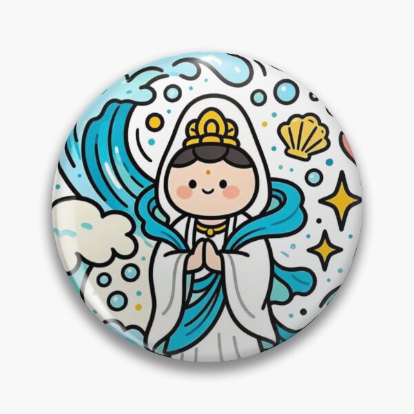 Item preview, Kawaii Guanyin Ocean designed and sold by Mystic & Celestial Art.