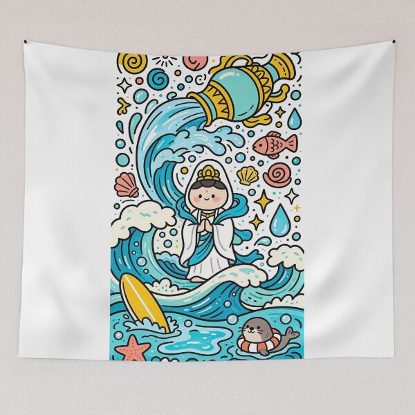Item preview, Kawaii Guanyin Ocean designed and sold by Mystic & Celestial Art.