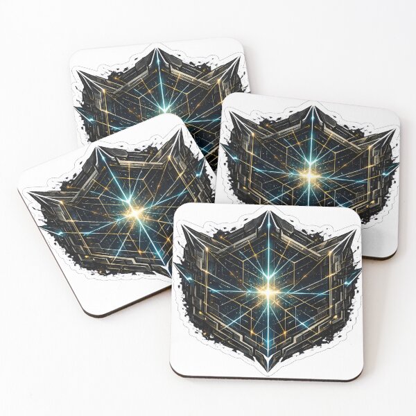 Item preview, Abstract Hex Shield Emblem with Linear Vector Intersections designed and sold by RiteshCenter .