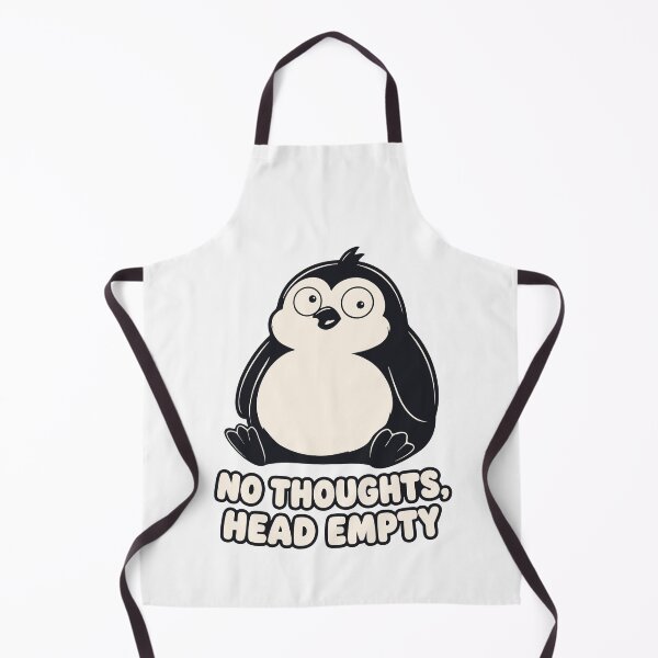 Item preview, No Thoughts Head Empty Penguin. Funny Derpy Cute Animal Meme designed and sold by MalisoStickers.