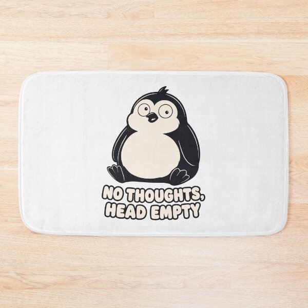 Item preview, No Thoughts Head Empty Penguin. Funny Derpy Cute Animal Meme designed and sold by MalisoStickers.
