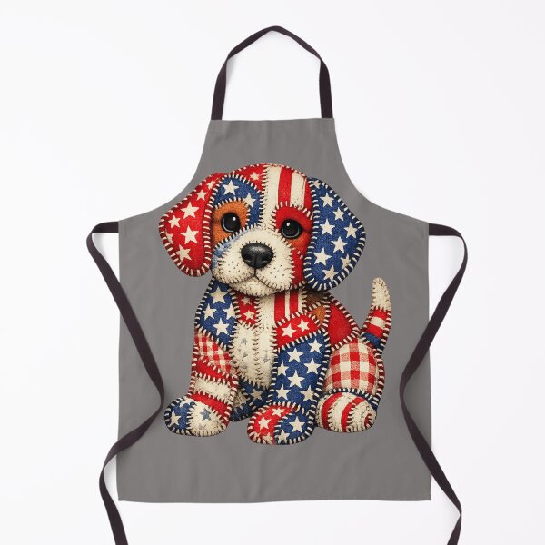 Item preview, Patriotic Puppy Patchwork designed and sold by Bluebird Crafted Tee.