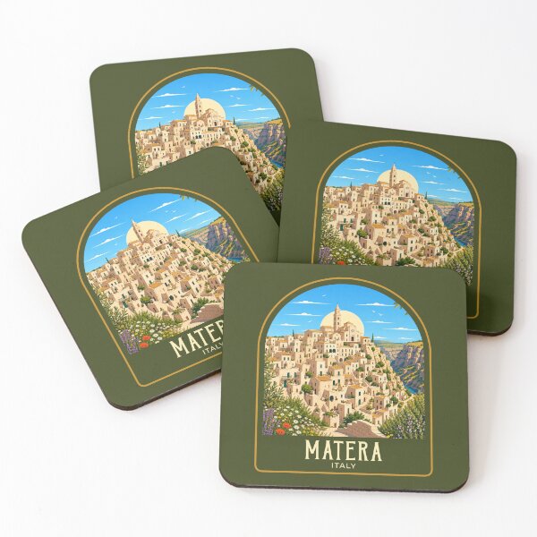 Item preview, Matera Vintage Travel Illustration designed and sold by HomeLivingCo.