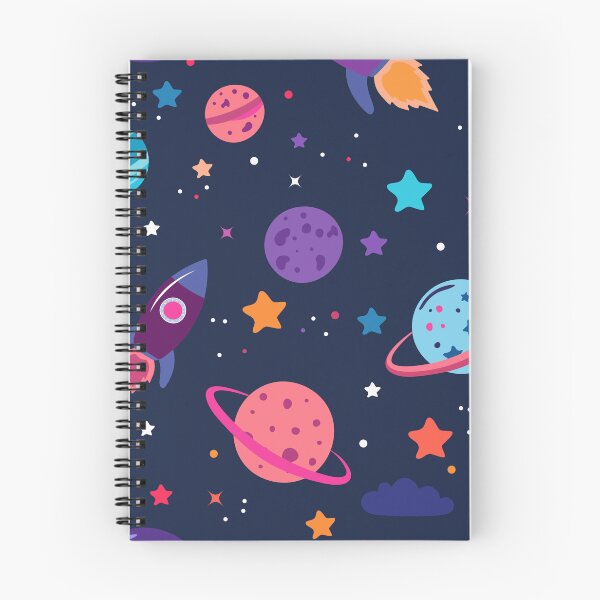 Item preview, Cute Space Pattern with Planets & Rockets | Colorful Outer Space Seamless Design designed and sold by Purple Moon .
