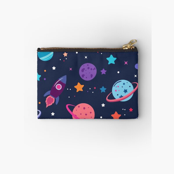 Item preview, Cute Space Pattern with Planets & Rockets | Colorful Outer Space Seamless Design designed and sold by Purple Moon .