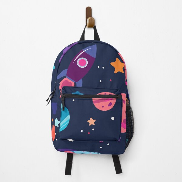 Item preview, Cute Space Pattern with Planets & Rockets | Colorful Outer Space Seamless Design designed and sold by Purple Moon .