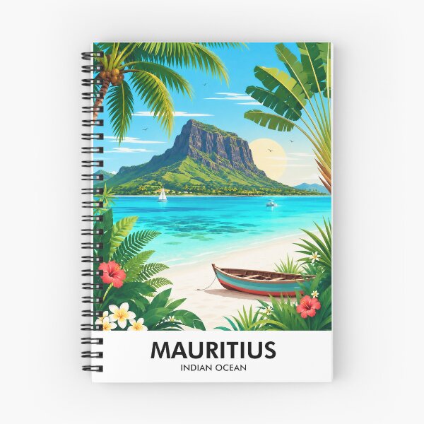Item preview, Mauritius Retro Travel Print designed and sold by HomeLivingCo.