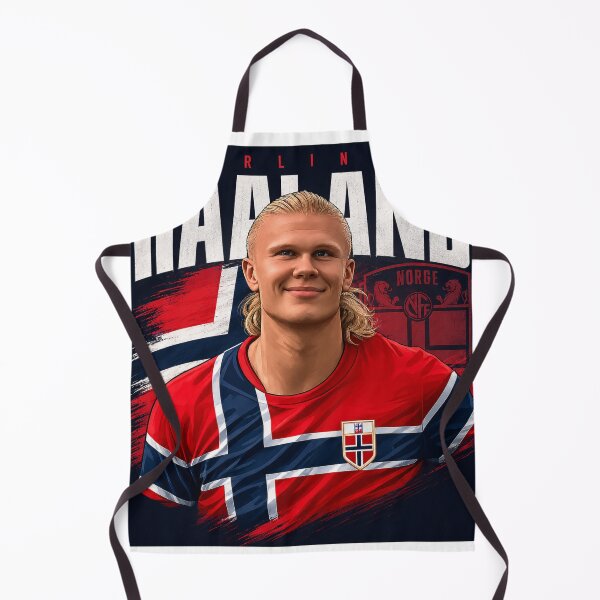 Item preview, Erling Haaland Norway Poster - Bold Football Striker Wall Art Print designed and sold by VYBEHAUS.