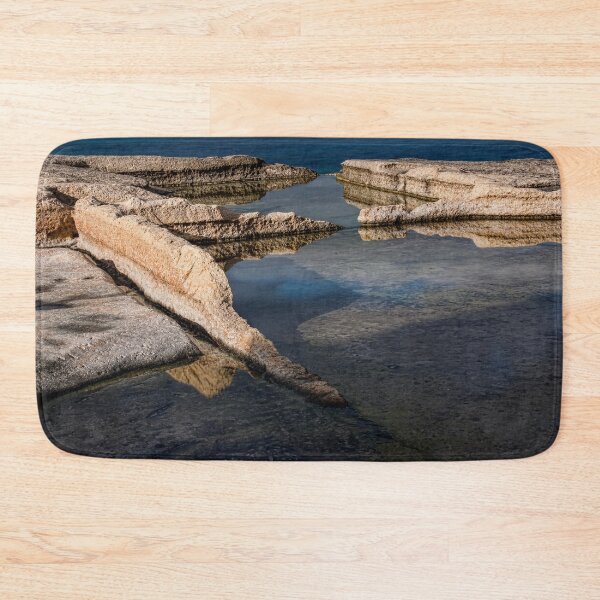 Item preview, Seascape in Malta – Tranquil Coastal Waters and Rocky Shoreline designed and sold by noport.