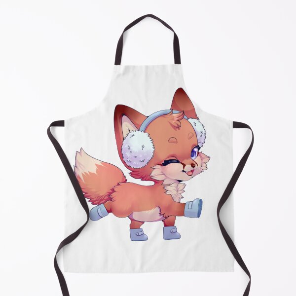 Item preview, A cheerful chibi fox wearing earmuffs and boots, skipping happily. designed and sold by VioIneka.