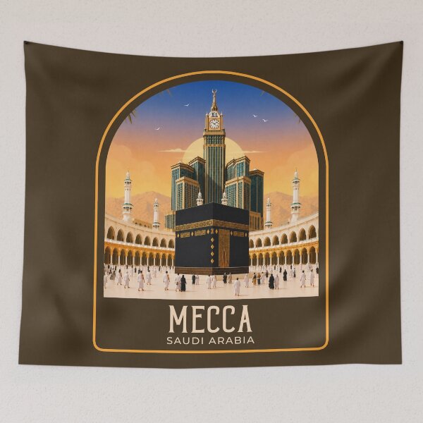 Item preview, Mecca Vintage Travel Illustration designed and sold by HomeLivingCo.