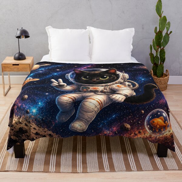 Item preview, Cute Black Cat Astronaut in Space designed and sold by cat-and-pigeon.