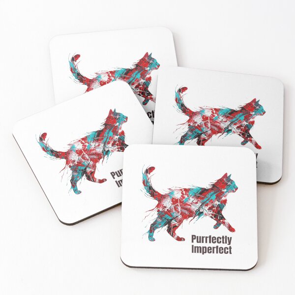 Item preview, Purrfectly Imperfect – Abstract Expressionist Cat designed and sold by RunningWhiskers.
