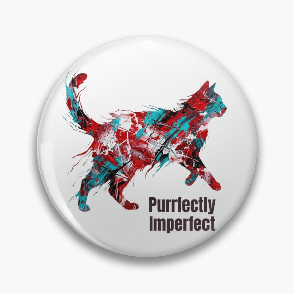 Item preview, Purrfectly Imperfect – Abstract Expressionist Cat designed and sold by RunningWhiskers.