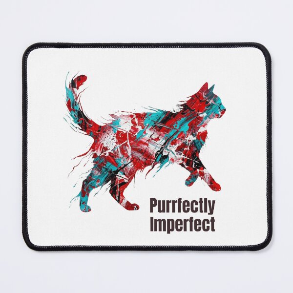 Item preview, Purrfectly Imperfect – Abstract Expressionist Cat designed and sold by RunningWhiskers.