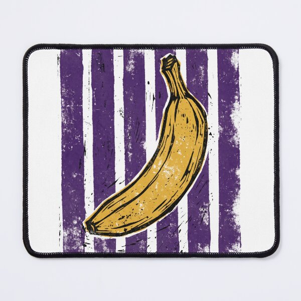 Item preview, Retro Linocut Banana Art - Pop Art Striped Background designed and sold by seven things shop.