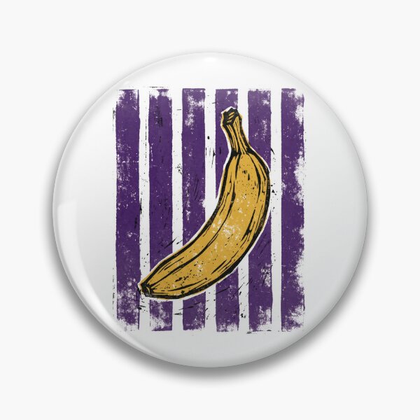 Item preview, Retro Linocut Banana Art - Pop Art Striped Background designed and sold by seven things shop.