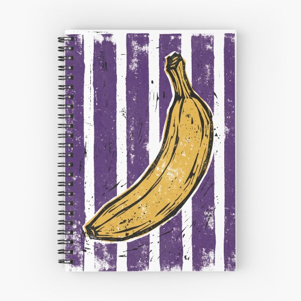 Item preview, Retro Linocut Banana Art - Pop Art Striped Background designed and sold by seven things shop.