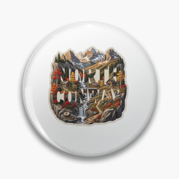 Item preview, North Conway White Mountains Hiking Travel Sticker designed and sold by Imaginarium of Chaos falcon88 .