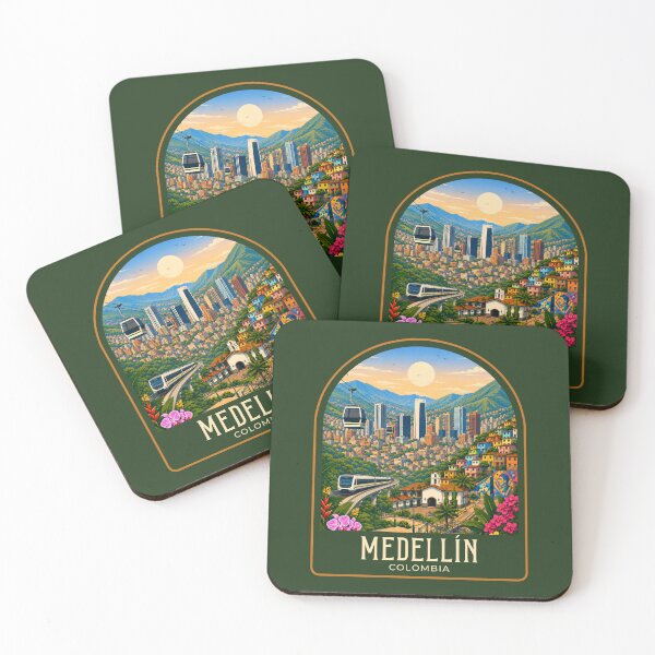 Item preview, Ilustración de viaje vintage de Medellín designed and sold by HomeLivingCo.