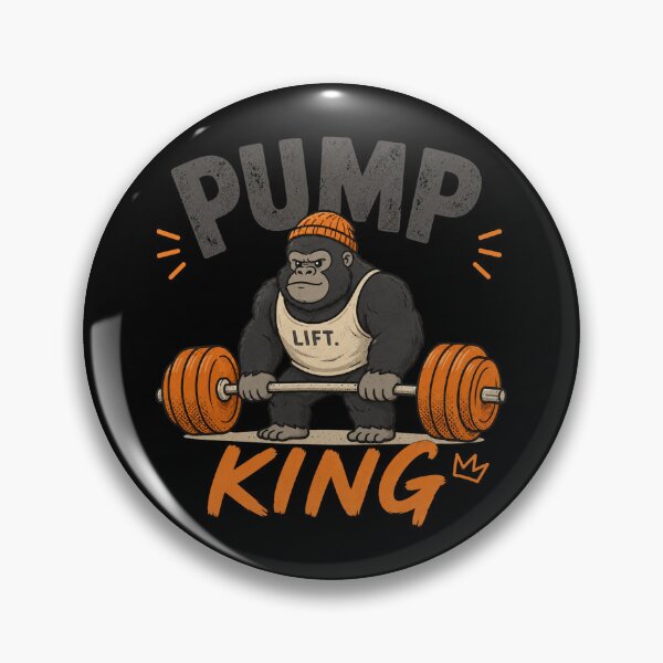 Item preview, Pump King Gorilla Funny Gym Fitness Bodybuilding Design designed and sold by HumbleAthlete.
