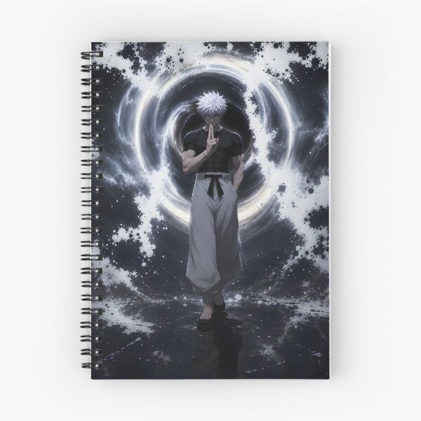 Item preview, White Haired Mystic Warrior in Cosmic Void – Dark Anime Energy Art designed and sold by MugenAnime.