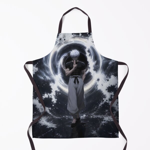 Item preview, White Haired Mystic Warrior in Cosmic Void – Dark Anime Energy Art designed and sold by MugenAnime.
