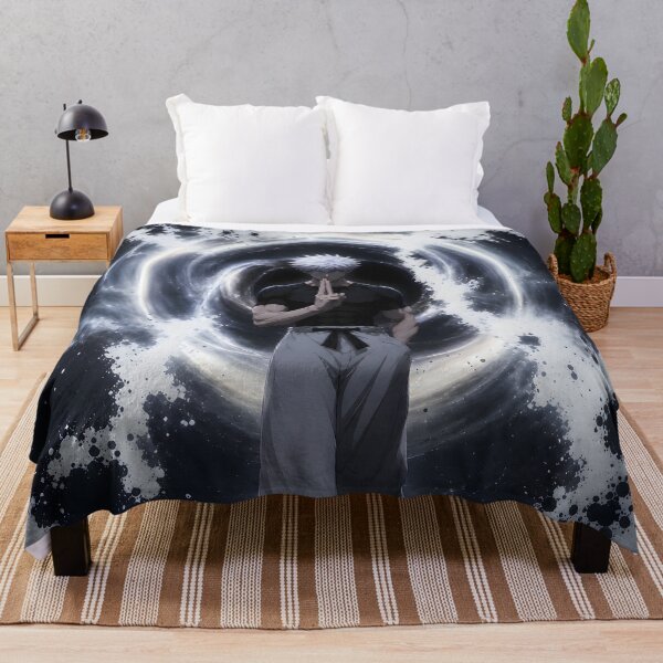 Item preview, White Haired Mystic Warrior in Cosmic Void – Dark Anime Energy Art designed and sold by MugenAnime.
