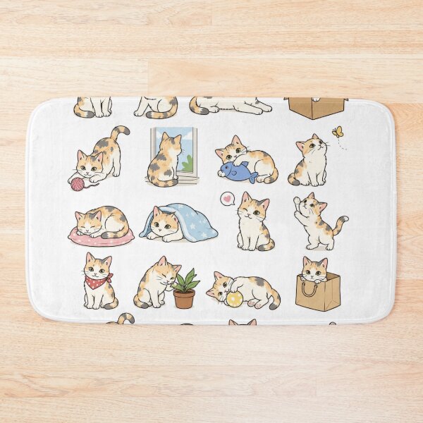 Item preview, Cute Calico Cat Activities Sticker Pack Sheet designed and sold by Rehnair.