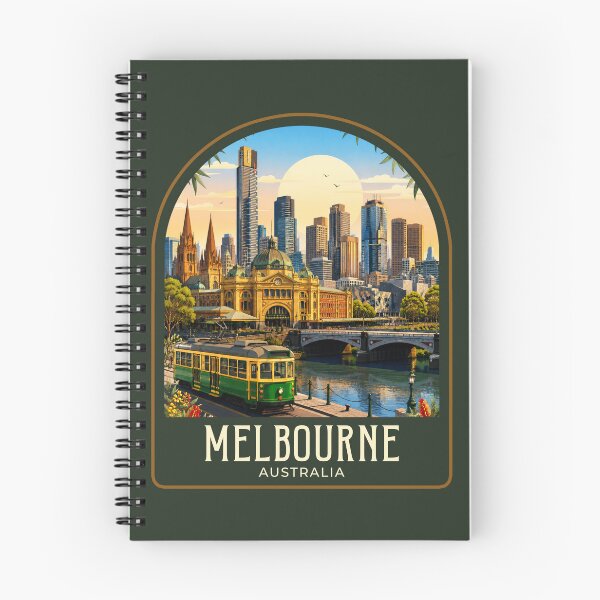 Item preview, Melbourne Vintage Travel Illustration designed and sold by HomeLivingCo.