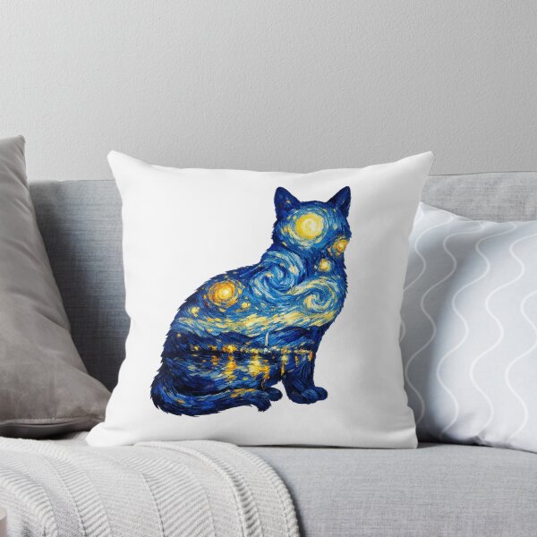 Item preview, Starry Night Cat designed and sold by RunningWhiskers.