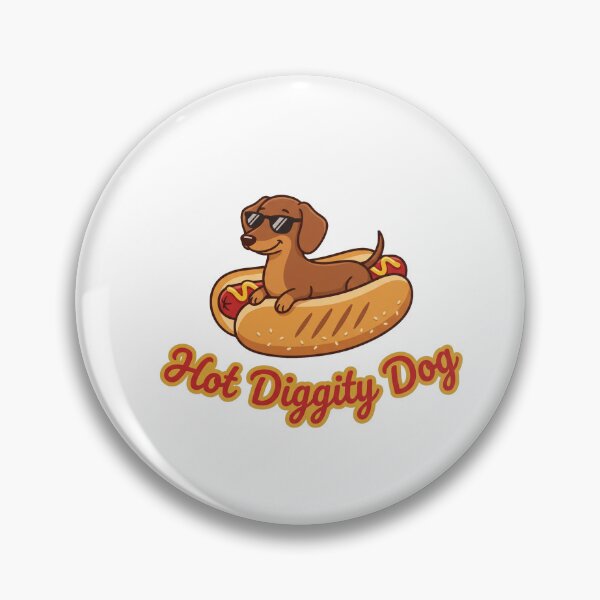 Item preview, Hot Diggity Dog Funny Summer Dachshund Tee designed and sold by 7Four1 Designs.