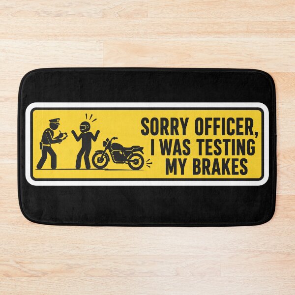 Item preview, sorry officer funny motorcycle sticker or Car Bumper designed and sold by thesmokeydogs.