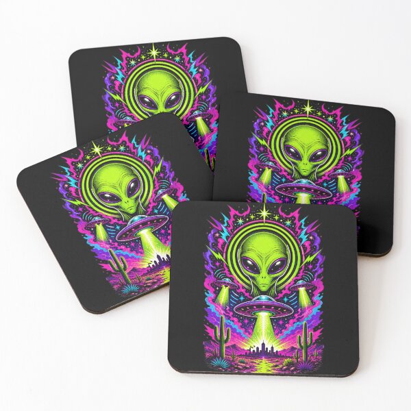 Item preview, Alien Desert UFO Invasion designed and sold by HoshisWorld2018.