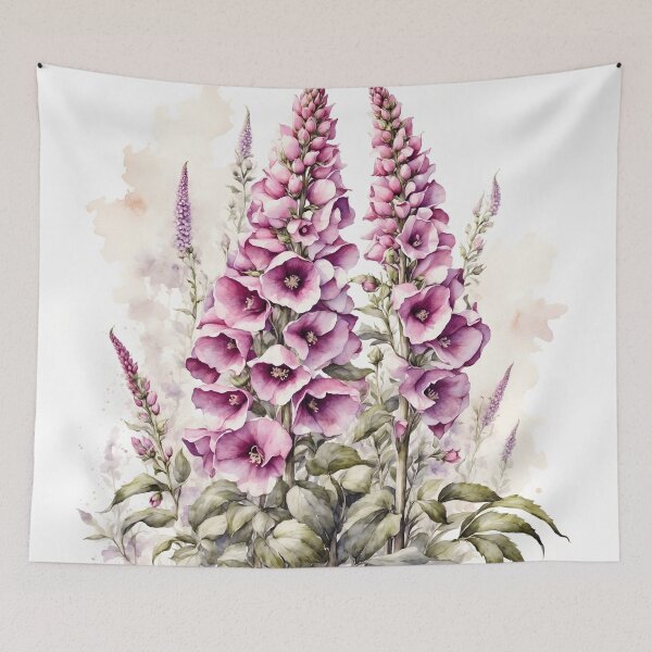 Item preview, Foxglove Flower Watercolor Painting designed and sold by RawNaturePrints.