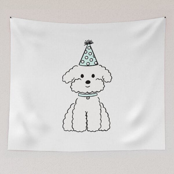 Item preview, Cute Poodle Birthday Dog | Minimal Party Puppy Illustration designed and sold by pinkstickstore.