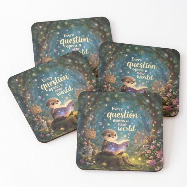 Item preview, Every Question Opens a New World – Otter Learning Milestone Art designed and sold by Wintorque.
