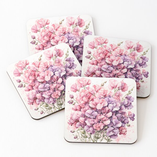 Item preview, Sweet Pea Flower Watercolor Painting designed and sold by RawNaturePrints.